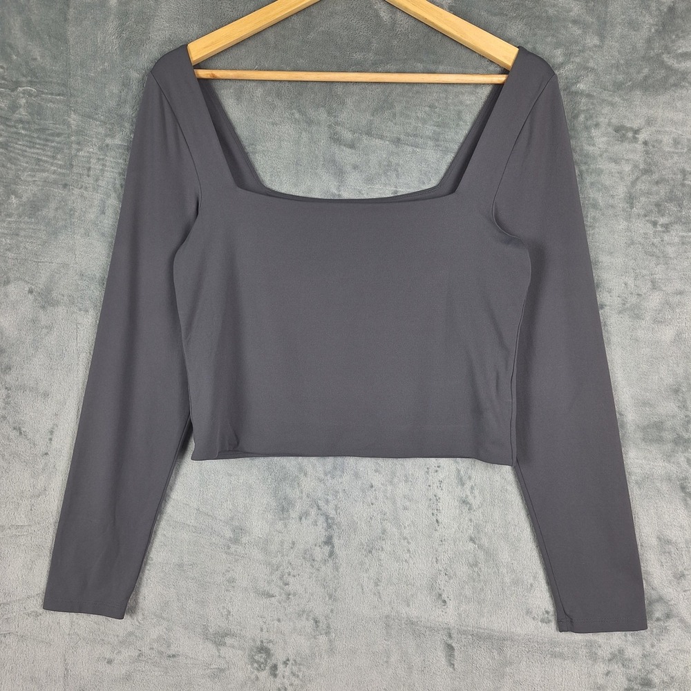 Aritzia Babaton Top XL Contour Cropped Square Neck Minimalist Smoothing Support